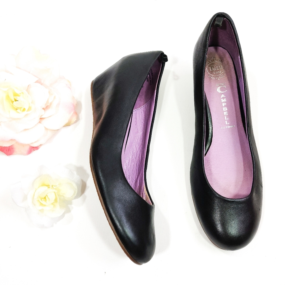 Jeffrey Campbell Black and Purple Wedges